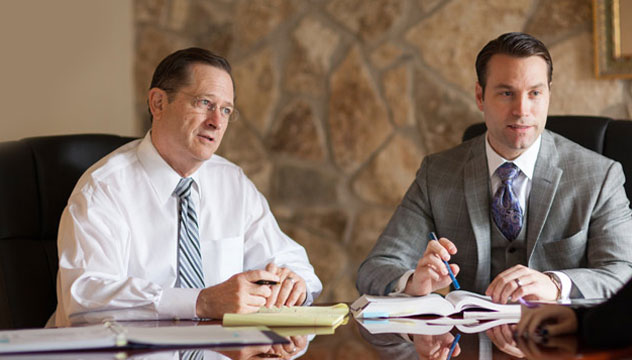 Attorneys at table.